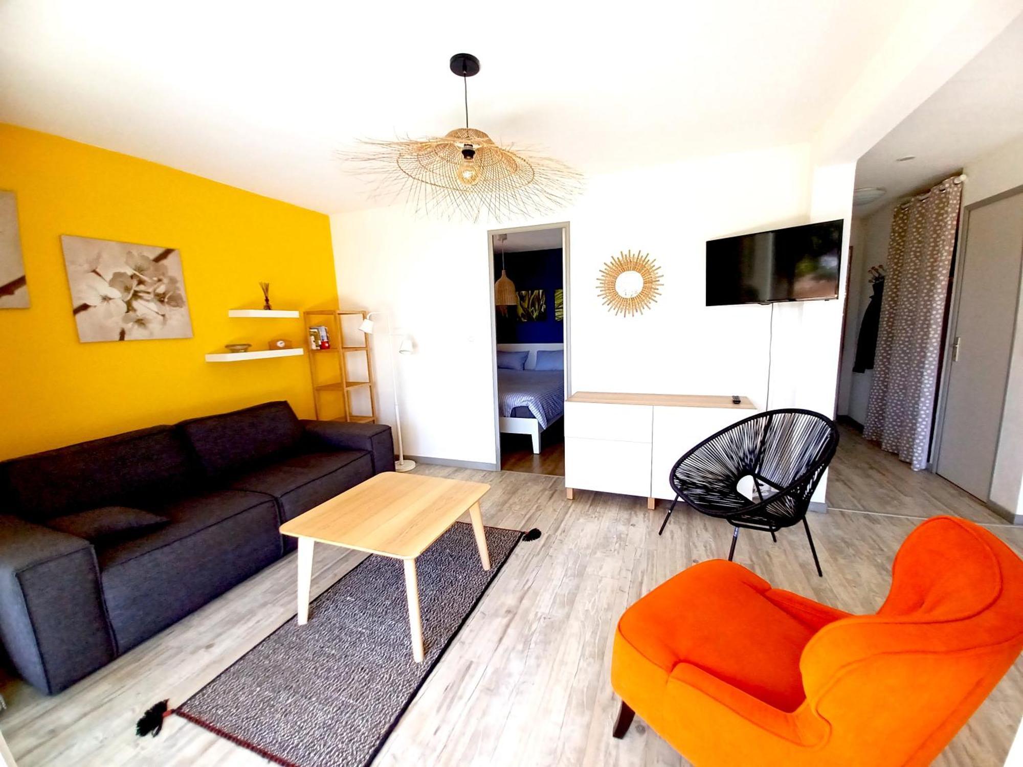 Plain-Pied Jardin 6 Personnes Clim Vue Mer Parking Wifi Terrasse Piscine Dans La Residence Saint-Pierre-la-Mer  Luaran gambar